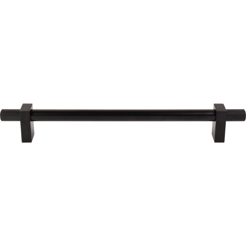 Larkin 4 Knurled Ends Appliance Pull, Matte Black, 12"