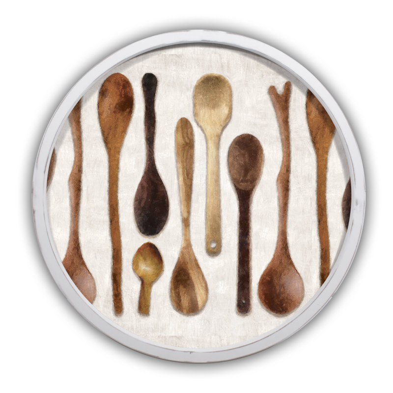 " Kitchen Spoon Still Life ", White Framed