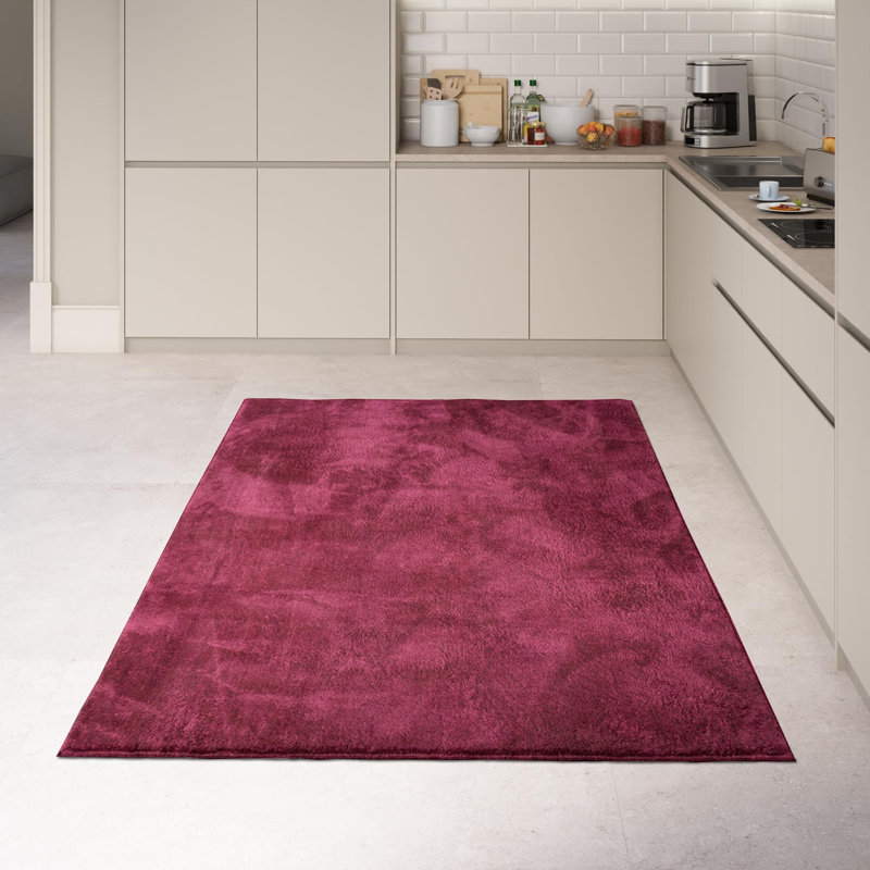 Rectangle Washable Area Rug, Bordeaux, 200 x 290 cm