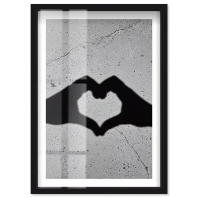Shadow Heart Shadowbox Print Photography Prints by Notoriart, Black Frame, 24 x 36