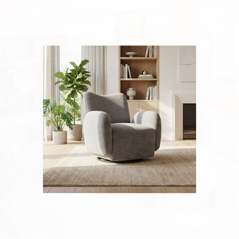 Fauteuil d'appoint pivotant à 360 °, Gris foncé