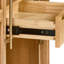 Armoire haute en chêne naturel Hernest 47 po avec portes en verre et tablettes réglables pour le salon