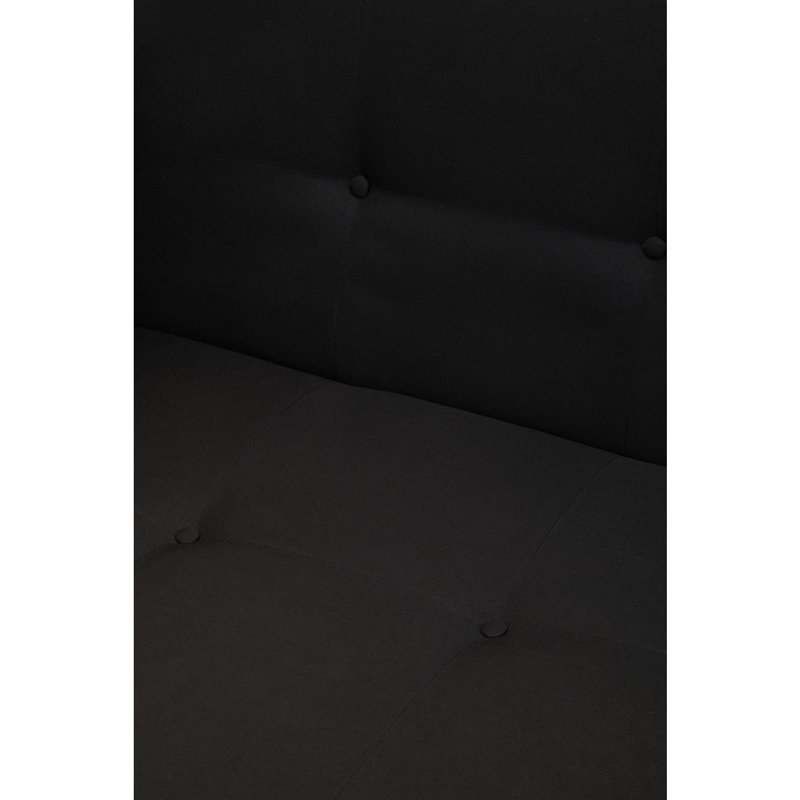 Glenda 4 Seater Sofa & Chaise, Black