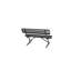 Banc de parc extérieur robuste en métal 4pi avec dossier (chaise de patio incluse)