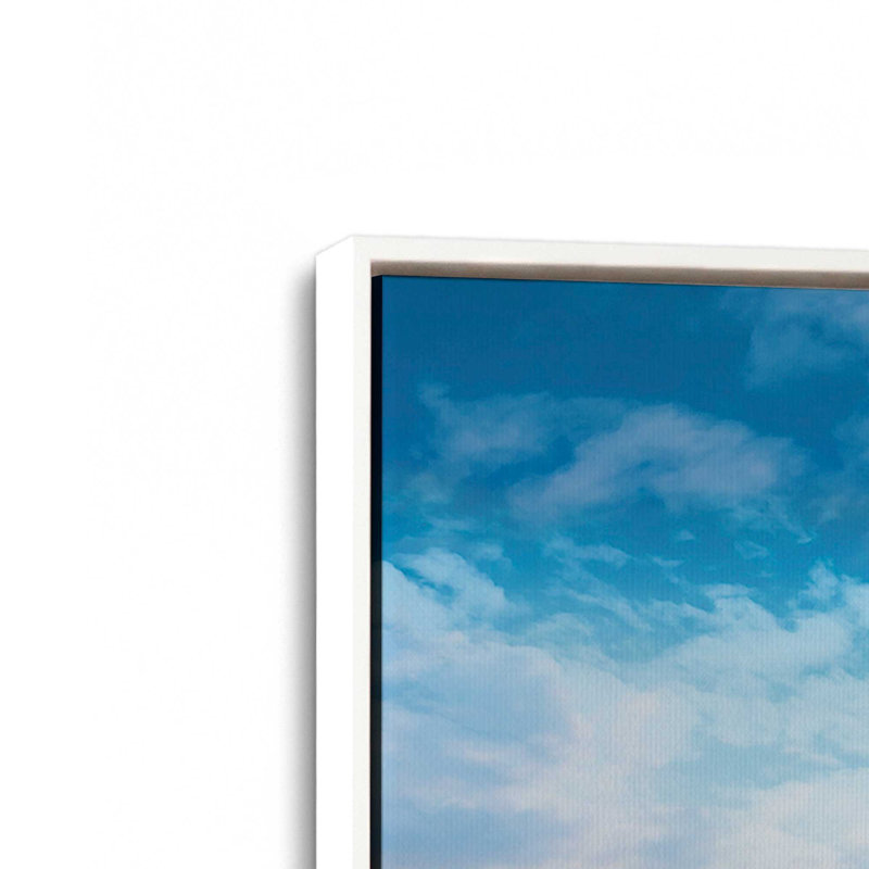 Pont de Brooklyn et Manhattan, impression sur toile dans un cadre, H 24,75 po x l 36,75 po, Blanc opaque