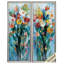 " Tall Bright Flowers " 2 - Pieces