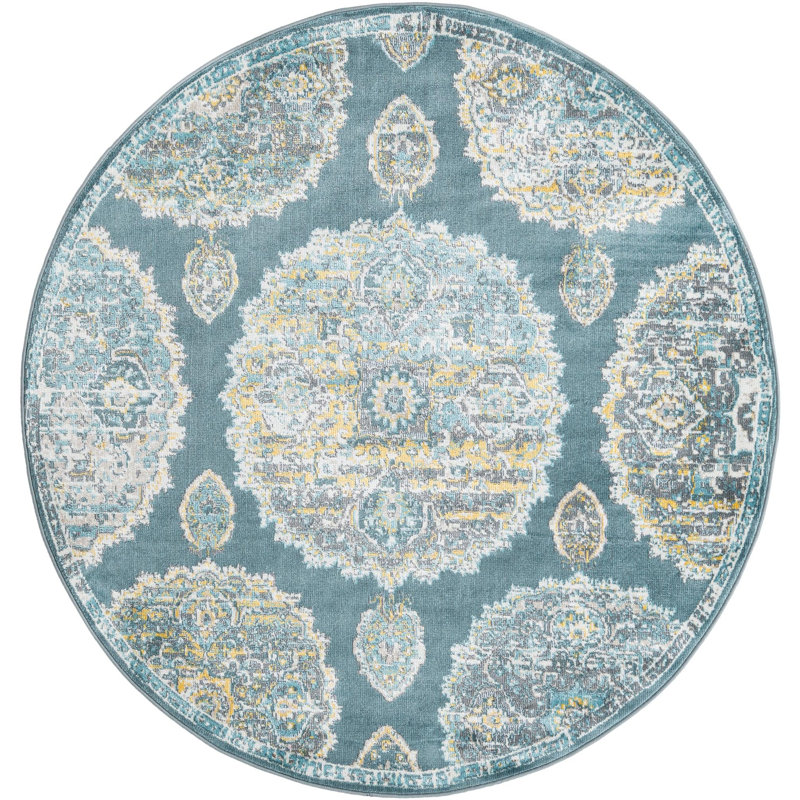 Oriental Indoor Rug, Round 5'5"