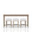 Frosted Glass Console Table With 3 Stools