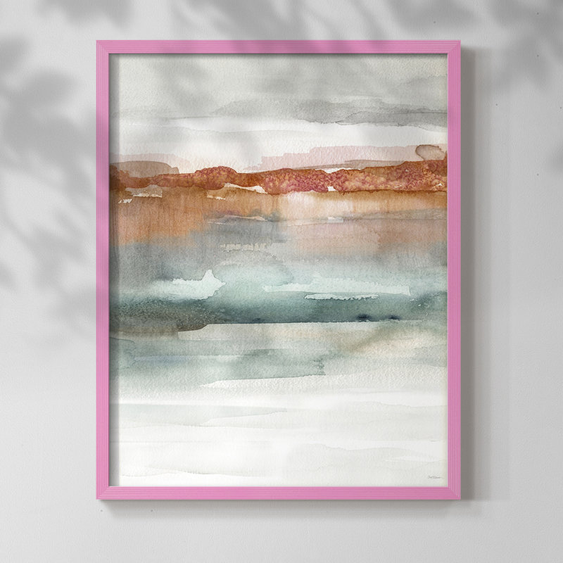 Cinnabar Sundown Framed Print - Solid Wood, Pink, 30" H x 24" W