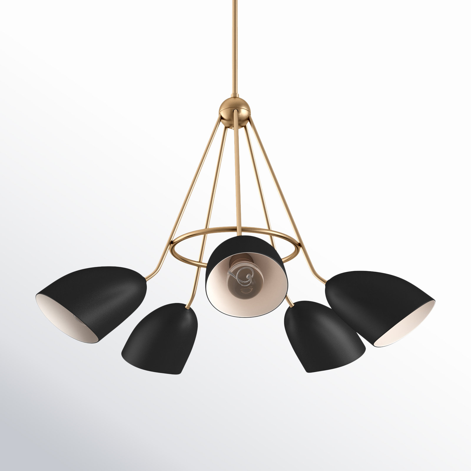 Harlan 5-Light Chandelier, Midnight Black