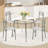 Allisandra Round Unfinished Glass Top Metal Base Dining Table-188628562