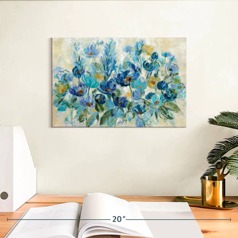 Fleurs bleues Avery, H 8 po x l 12 po