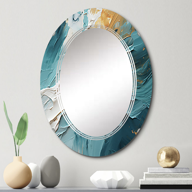 Gauguin - Miroir mural moderne ovale, 30 po x 20 po