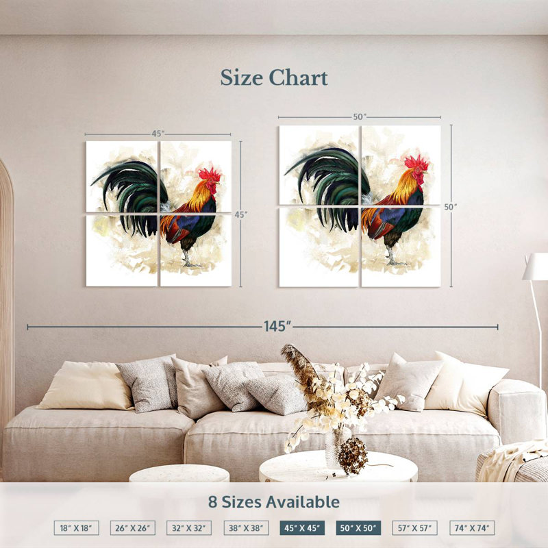 Brampt Proud Rooster, 50" H x 50" W