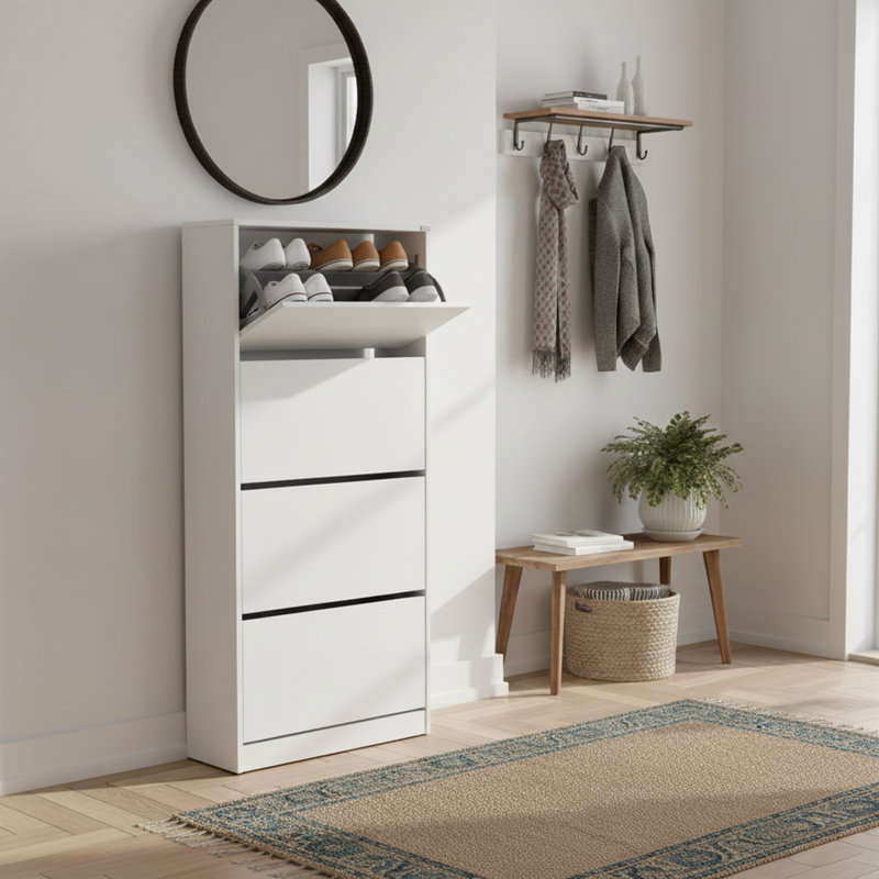 24 Pair Shoe Storage Cabinet
