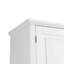 Armoire de rangement pour salle de bain avec portes et tiroir, plusieurs espaces de rangement, tablette réglable, blanc