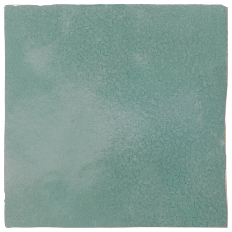 Virello 4x4 Glossy Ceramic Wall Tile, Mint Green