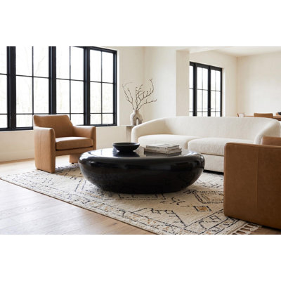 River Stone Coffee Table Gel Coat Black