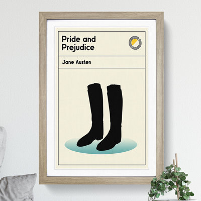 Book Cover Pride and Prejudice Jane Austen - Picture Frame Graphic Art
