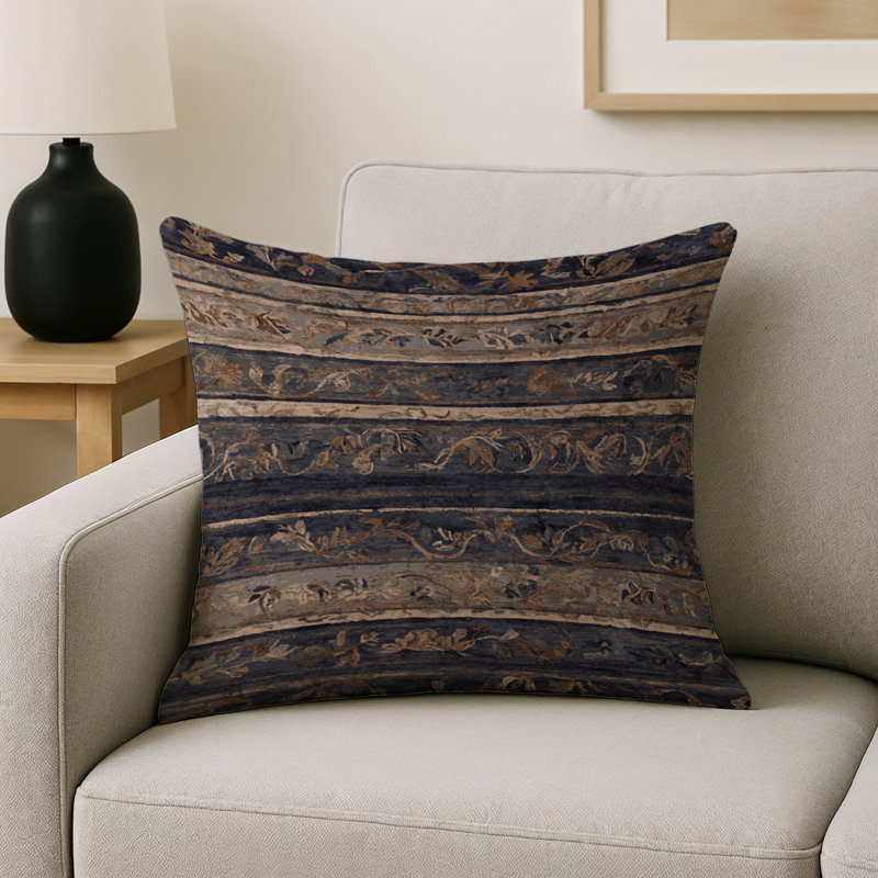 Coussin décoratif intérieur et extérieur Modern, Carré 16 po, Mauve géométrique