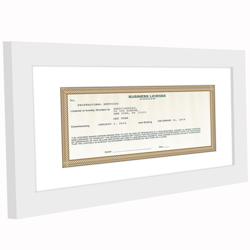 Cadre photo Cadre photo sous licence 5 x 10 Americanflat - Cadre 3,5 x 8 avec passe-partout - Verre incassable, White
