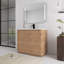 Meuble-lavabo autoportant de 40 pouces avec lavabo en céramique et portes à fermeture en douceur-1037439856