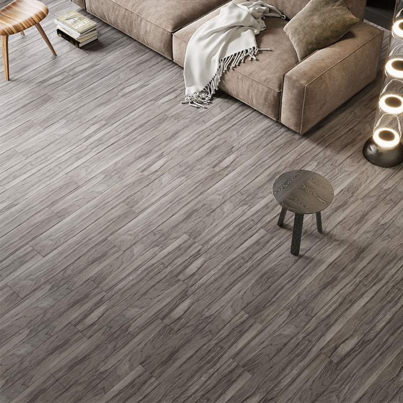 15.2x91.5 cm 36Pcs Self Adhesive PVC Flooring, Grey