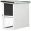 Cage à lapin en bois gris et blanc-125375452