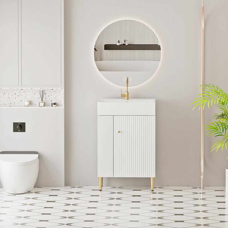 Meuble-lavabo à tablette ouverte autoportant Garman