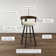 Drees Swivel Upholstered Counter & Bar Stool with Wood Backrest