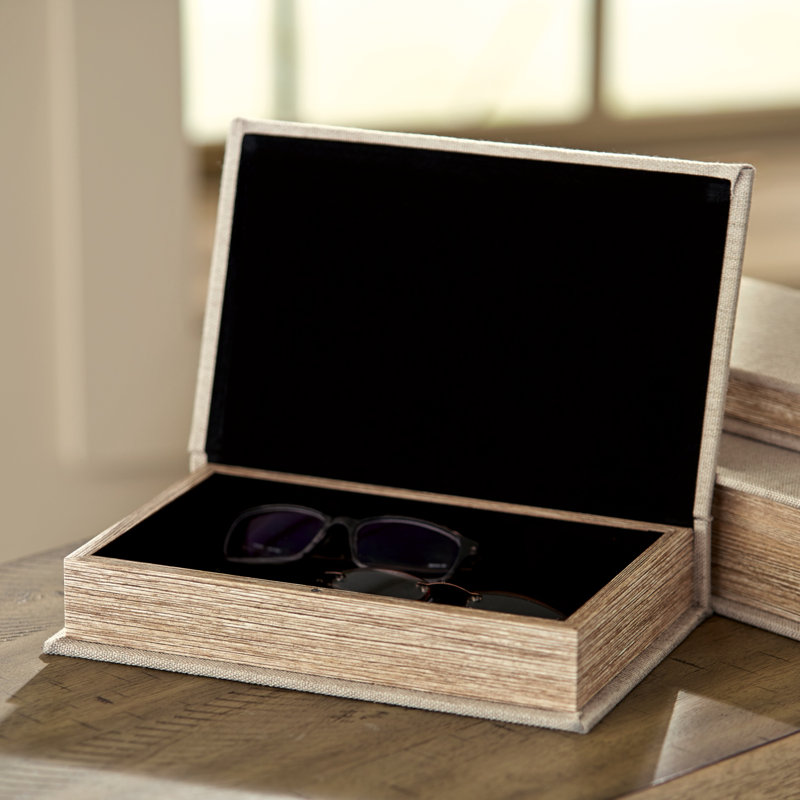 Kepir 3 Piece Fabric Book Box Set, Natural