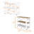 2-Drawer 2-Shelf Kitchen Island White And Light Oak