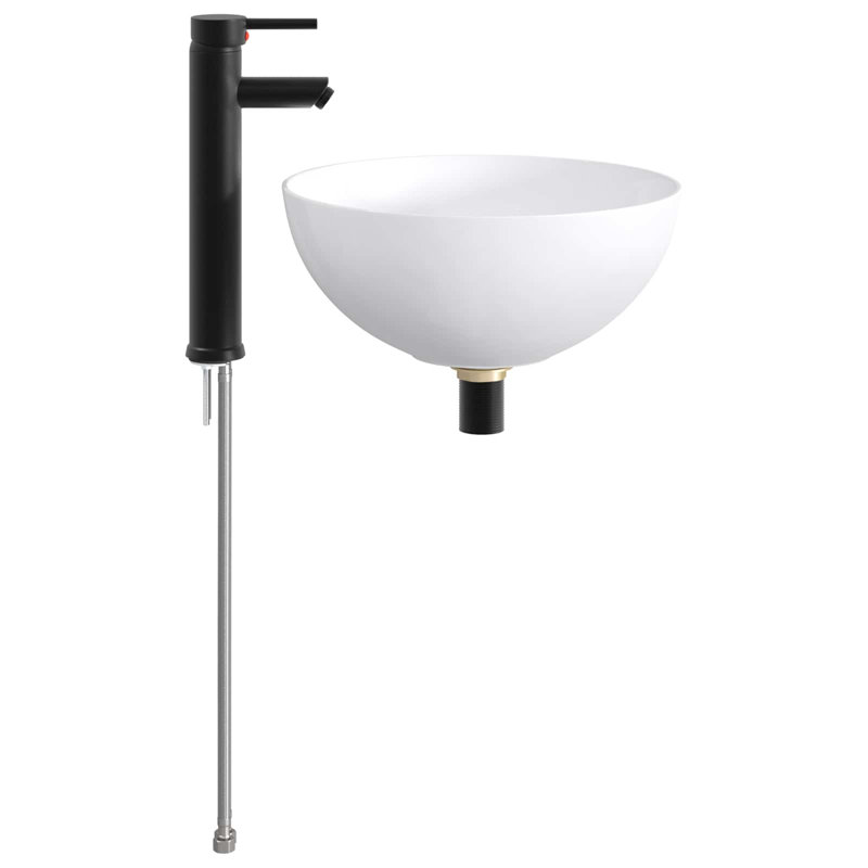 Belfry Bathroom 355mm W Metal Sink, Matte Black