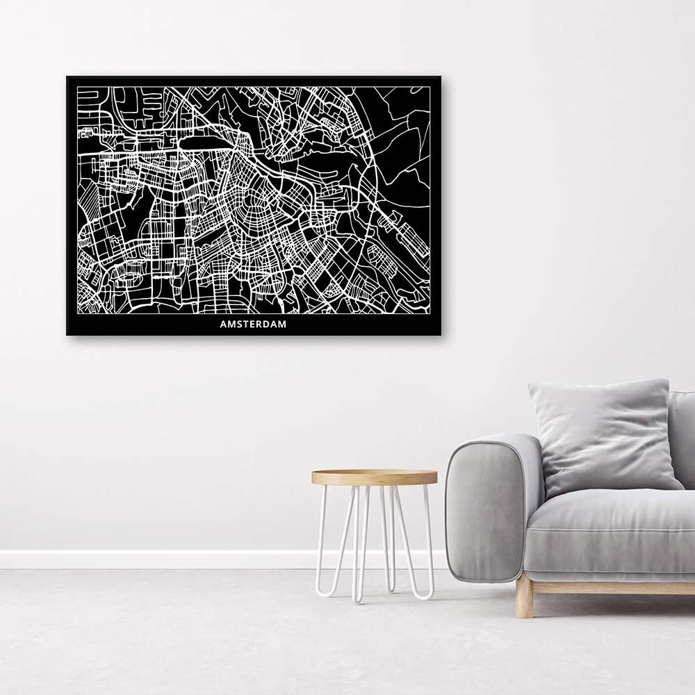 Leinwandbild Amsterdam City Map