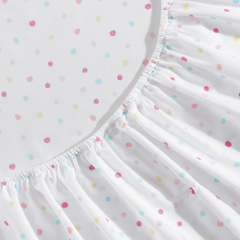 Laura Ashley Kids Cozy Printed Sheet Sets, Twin XL Sheet Set with 1 Pillowcase, Confetti Pink