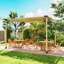 Borough Pergola Kit DIY Pergola Brackets for 9.6 x 9.6 cm Lumber 8 PCS