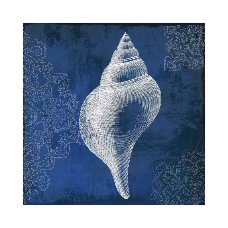 Navy Shell I by PI Studio - Wrapped Canvas Print, 30.48 cm H x 30.48 cm W