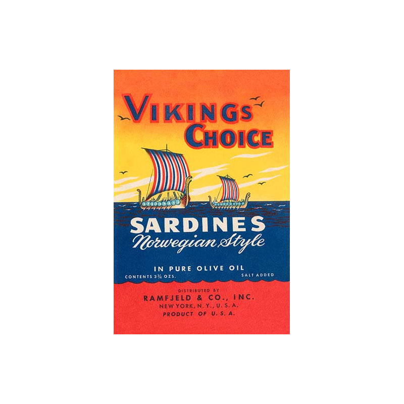 « vikings choise »-impression de publicité rétro, H 66 po x l 44 po