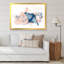«Ray Fish in Blue with Floral Composition», reproduction sur toile-67236619-67236609