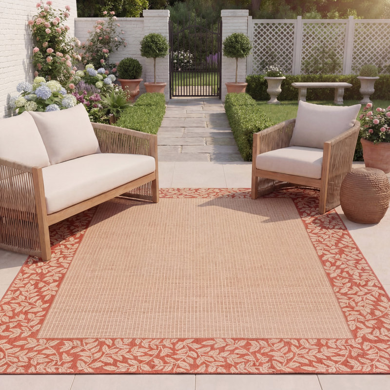 Tapis d'intérieur / extérieur à fleurs Herefordshire Performance, Rectangle 8 pi x 11 pi