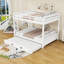 Lit superposé grand sur grand avec lit gigogne simple TG, échelle et garde-corps-851223636