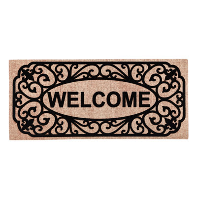 Welcome Filigree Welcome Sassafras Switch 22 in. x 10 in. Non-Slip Outdoor Door Mat