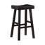 Ensemble de 2 tabourets de bar au design transitionnel, meubles en bois d'hévéa massif à finition noire-517329903