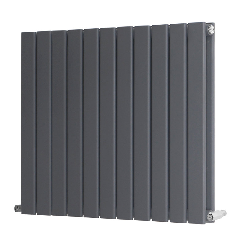 Shonda Horizontal Double Flat Panel Radiator, Anthracite, 60cm H x 74.8cm W