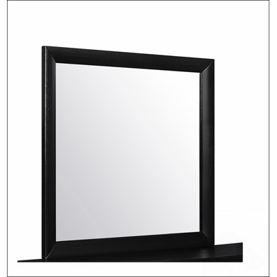 Lucille Black Mirror with Sleek Design, Perfect for Enhancing Any Room's Aesthetic and Providing a Clear Reflection.