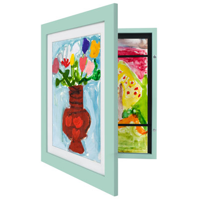Cadre pour enfant Mickaylah 10 x 12,5 po avec passe-partout 8,5 po x 11 po - bois composite et verre
