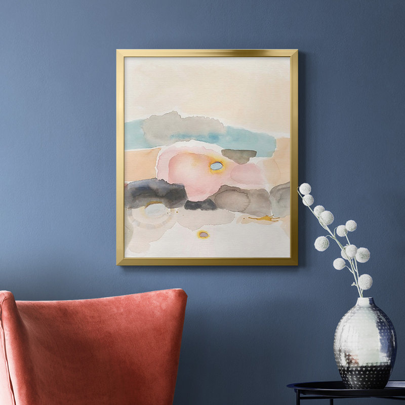 Toile encadrée de qualité supérieure Desert Canyon I - prête à être accrochée, Or, H 20 po x l 16 po