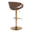 Tabouret de bar contemporain réglable avec pivot-231051073