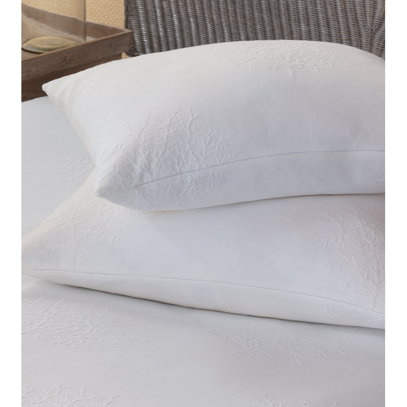 Delray Matelasse Sham, Euro, White