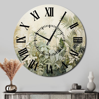 Horloge murale rétro Jungle Landscape I - Jungle